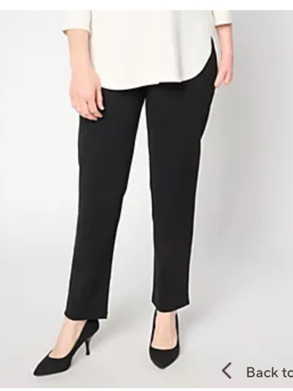 Susan Graver Weekend Black Women's Pull-On Slim Straight Pants